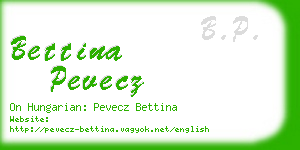 bettina pevecz business card